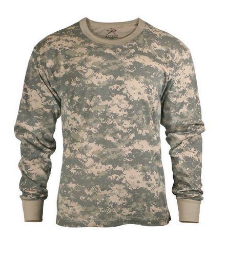 Custom Printed  Rothco Long Sleeve Digital Camo T-Shirts - 6385 